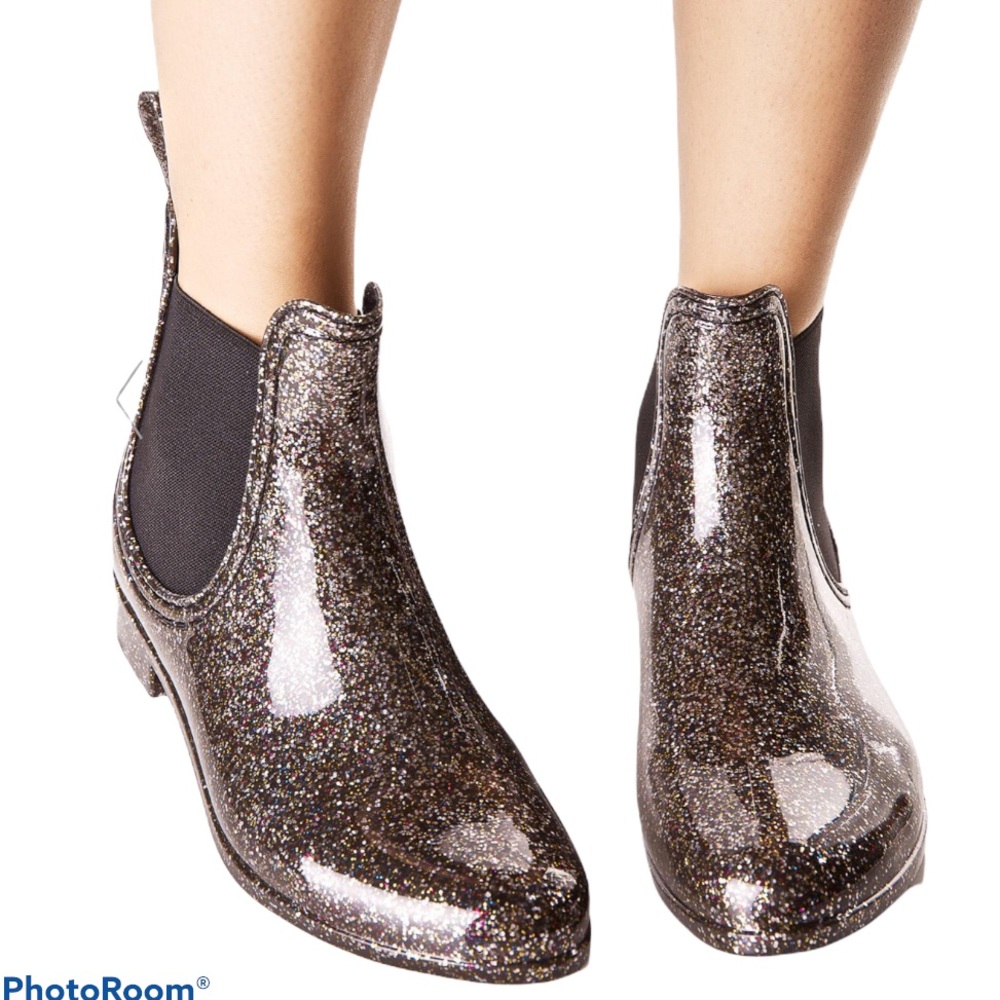 Report Slicker Rain Glitter Rain Boots size 34
